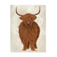 Fab Funky 'Highland Cow Full' Canvas Art