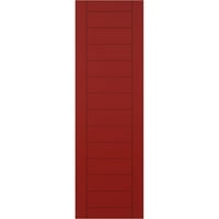 Ekena Millwork 15 W 42 H TRUE FIT PVC Horizontalni sloj uokviren moderni stil Fiksni nosač, vatra crvena
