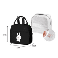 Dječji anime zečji ruksaci za školu, s torbom za ručak, pernicom, privjeskom za medvjediće od avokada, gumicom,