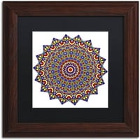 Zaštitni znak likovna umjetnost Zvijezde Mandala uljepšana Canvas Art by Kathy G. Ahrens, crna mat, drveni okvir