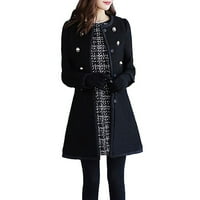 HGW kaputi za žene plus veličina žena zima toplo odjeće od vunene reverte parkakoat jakna Orcoat Stylsihwi