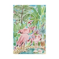 Zaštitni znak likovna umjetnost 'Flamingo Paradise II' platno umjetnost Melissa Wang