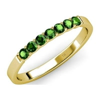 Green Garnet kameni vjenčani pojas 0. ct tw u 14k žutom zlatu.size 6.0