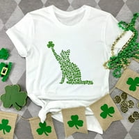 Povratnici Košulja za žensku St.Patrick's Dan okrugli vrat majice Kratke rukave za žene Lucky Green Day Pokloni
