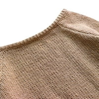 Džemperi za žene u donjem rublju ženski pulover za jesen / zimu s okruglim vratom pleteni preveliki džemper