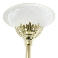 Elegantan dizajn lagane podne svjetiljke sa staklenim sjenilima, brušenim niklom