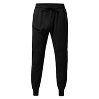 Muške jednobojne uske hlače s vezicama za fitness, modne casual hlače Napomena, kupite jednu ili dvije veličine