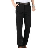 Muške hlače srednjih godina, Ležerne hlače, hlače visokog struka, džep Crna 31