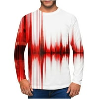 2. / muški casual pulover s okruglim vratom, majica s printom električni val od 3 inča, Bluza običnog kroja