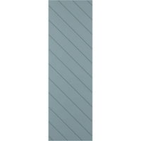 Ekena Millwork 18 W 32 H TRUE FIT PVC dijagonalni sloj moderni stil Fiksni nosač, mirno plavo