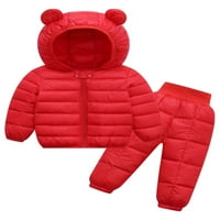 Dječja Casual trenirka za bebe, Set za zimsko odijelo, donja jakna, kaput i Hlače, Kompleti donje odjeće za malu