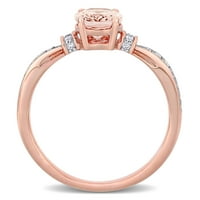 Miabella Ženska 1- ct morganite ct dijamant 10kt ružičasto zlato zaručnički prsten zaručnički prsten