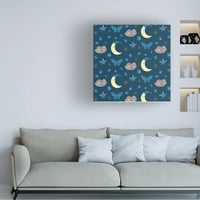 Fiorella Surface Design 'Laku noćni uzorak Mjesec 28' platno umjetnost