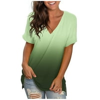 Ženske majice kratkih rukava Plus size, Ženske majice s izrezom u obliku slova u, ljetni vrhovi kratkih rukava