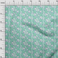 Pamučni dres od tkanine od akva zelene boje, cvjetna tkanina za šivanje, tiskana zanatska tkanina širine dvorišta