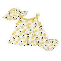Gerber Baby & Toddler Girl haljina, pokrivač pelena i set odjeće za sunčanje, 3-komad