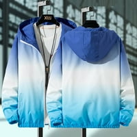 Pxiakgy Zimski kaputi za muškarce Moda Moda jednostavna kamuflažna džepna veza obojena kardigan jakna s patentnim