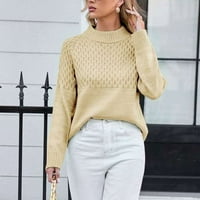 modni džemperi za žene, vrećasti, nova moda, ekonomičnost-jednobojna pletiva s okruglim vratom, ležerni rastezljivi