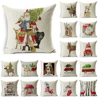 Božićni pas Djed Mraz sob jastučnica jastučnica za kauč dekor, božićne šalice za čaj