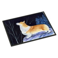 Carolines Treasures SS8373JMAT Tepih za kuće ili ulice Starry Night Corgi 24x36, 36 L 24 W, višebojne