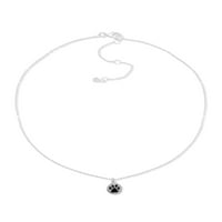 Ženski nakit u srebrnom tonu privjesak za šape srebrna ogrlica duga 16 inča