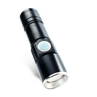 Thinsont q LED punjiva zumirajuća USB svjetiljka baklja 3-modna noćna svjetiljka svijetlo crna