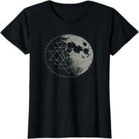 Sveta geometrija Sri Yantra Moon - Psihodelična vintage košulja