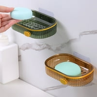 Yesbay zidni držač sapuna s kukom bez probijanja laganog luksuznog dvoslojnog sapuna za odvodnju sapuna za kupaonicu