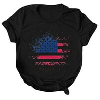Pimfylm Ladies majice američke zastave modna kapuljača za žene američka zastava Grafička majica 4. srpnja Patriotska