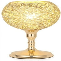 Noćna ormara Elegantna stolna svjetiljka s sfernom metalnom nijansom svjetiljke za ožičenje, zlato