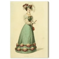 Wynwood Studio Fashion and Glam Tradicionalna umjetnost platna - Žena iz sredine devetnaestog stoljeća u haljini,
