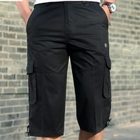Teretne hlače A. H., modne ljetne kratke hlače, kombinezoni i muške maskirne hlače u boji s više džepova, crne,