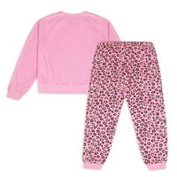 Jellifish Kids Girls Critter s dugim rukavima Top s jogger hlačama pidžama set za spavanje, veličine 4-16