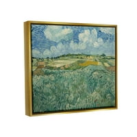 Običan u blizini Auversa s kišnim oblacima Van Gogh Pejzažno slikanje metalik zlato uokviren umjetnički print