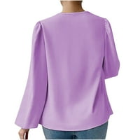 Modna jesenska odjeća za žene poslovna Trenirka šifonska košulja dugih rukava vrhovi s izrezom u obliku slova
