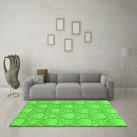 Moderne pravokutne apstraktne zelene prostirke za prostore tvrtke, 2' 4'