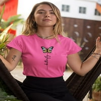 Majica za dizajn leptira žena -smetanje kapka, žensko maleno