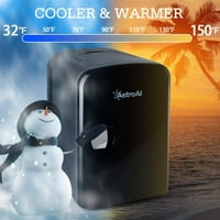 Astroai mini hladnjak Litra može AC DC prijenosni termoelektrični hladnjak i topliji za njegu kože, hranu, lijekove,
