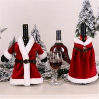 Božićne navlake za boce vina torba svečani Djed Mraz kapa za bocu šampanjca crvena Sretan Božić Ukrasi stola za