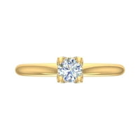 14k dijamantni zaručnički prsten od 14k žutog zlata