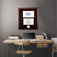 Okvir za diplomski studij Sveučilišta Clemson 8.5 11 Mech s litografijom slika kampusa