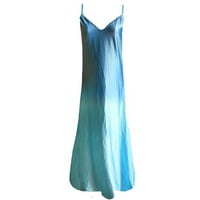 Na rasprodaji ljetna Ženska haljina u donjem rublju, ležerna labava Haljina Bez rukava s gradijentnim printom