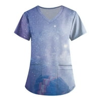 Ženske majice s izrezom u obliku slova U i kratkim rukavima s personaliziranim printom, radne majice u obliku
