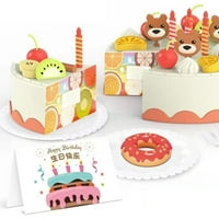 Dječje igračke za igranje uloga za rođendan igračke za rezanje kolača, voćne torte Glazbena puzzle igračka za