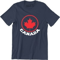 Muška majica za muškarce s retro domoljubnom zastavom nadahnutom kanadskim javorovim listom