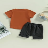Malini kratke hlače za dječake, majica s kratkim rukavima, majica s elastičnim kratkim hlačama Ljetna odjeća