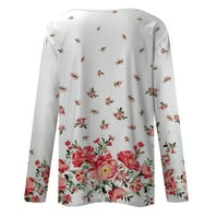 Ženska modna nova majica s ovratnikom na kopčanje Plus Size a-list, ležerni vrhovi s cvjetnim printom, elegantne