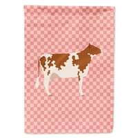 7827 iirshire krava ružičasta Karirana Zastava platno veličina kuće velika, višebojna
