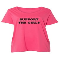 Podržite žensku majicu s okruglim vratom prevelike veličine za djevojčice