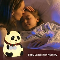 Panda Pokloni, panda medvjeda životinja za životinje za djevojčice za dijete, u boji mijenja silikonsko noćno